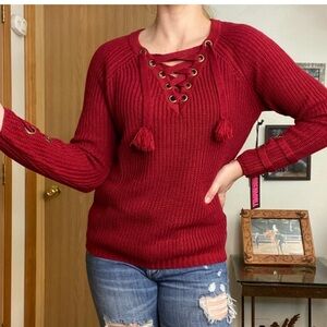 NWOT Cranberry Sweater
